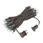 50 Light 25' Long Brown Wire Mini Christmas Lights