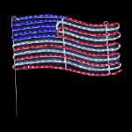 22" American Flag LED Rope Light Motif