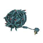 Commercial Grade Wide Angle 100 LED Red/Green 34' Long on Green Wire