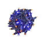 Commercial Grade Wide Angle 100 LED Purple/Amber 34' Long on Black Wire