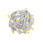 Commercial Grade Wide Angle 50 LED Yellow 25' Long White Wire