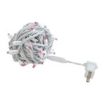 Commercial Grade Wide Angle 50 LED Pink 25' Long White Wire