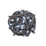 Commercial Grade Wide Angle 50 LED Pure White 25' Long on Brown Wire