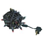 Commercial Grade Wide Angle 50 LED Multi 25' Long on Black Wire