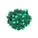 Commercial Grade Wide Angle 50 LED Green 25' Long on Green Wire