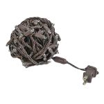 Commercial Grade Wide Angle 100 LED Warm White 50' Long on Brown Wire