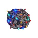 Commercial Grade Wide Angle 100 LED Multi 50' Long on Brown Wire