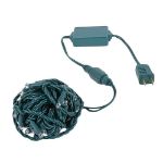 Coaxial 100 LED Green 4" Spacing Green Wire