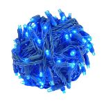 Coaxial 100 LED Blue 4" Spacing Green Wire