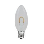 Warm White C9 U-Shaped LED Plastic Flex Filament Replacement Bulbs 25 Pack 