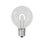 Pure White G50 U-Shaped LED Plastic Flex Filament Replacement Bulbs 25 Pack