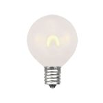 Warm White Satin G50 U-Shaped LED Glass Flex Filament Replacement Bulbs 25 Pack