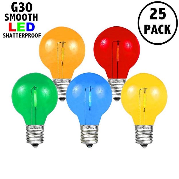 Multi - G30 - Plastic Filament LED Replacement Bulbs - 25 Pack