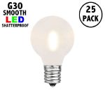 Frosted White - G30 - Plastic Filament LED Replacement Bulbs - 25 Pack