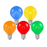 Multi Colored G40 U-Shaped LED Plastic Flex Filament Replacement Bulbs 25 Pack