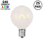 Warm White Satin G40 U-Shaped LED Plastic Flex Filament Replacement Bulbs 25 Pack