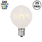 Warm White Satin Glass G40 U-Shaped LED Plastic Flex Filament Replacement Bulbs 25 Pack