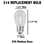 Multi Colored S14 U-Shaped LED Plastic Flex Filament Replacement Bulbs 25 Pack