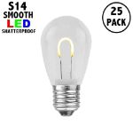 Warm White S14 U-Shaped LED Plastic Flex Filament Replacement Bulbs 25 Pack