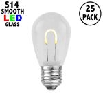 Warm White S14 U-Shaped LED Glass Flex Filament Replacement Bulbs 25 Pack