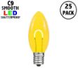 Yellow C9 U-Shaped LED Plastic Flex Filament Replacement Bulbs 25 Pack 