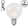 5 Pack Frosted White G40 Globe Replacement Bulbs