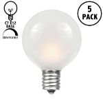 5 Pack Frosted White G40 Globe Replacement Bulbs