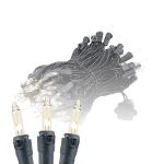 Black Wire Clear Christmas Mini Lights 100 Light 34 Feet Long