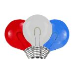 Red/White/Blue G40 U-Shaped LED Glass Flex Filament Replacement Bulbs 25 Pack
