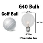 Red/White/Blue G40 U-Shaped LED Glass Flex Filament Replacement Bulbs 25 Pack