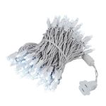 Commercial Grade Wide Angle 100 LED Pure White 34' Long White Wire