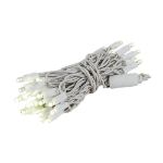 LED Curtain Twinkle Lights 35 LED Warm White Non-Connectable White Wire
