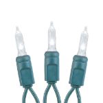 35 Light Traditional T5 Pure White LED Mini Lights Green Wire