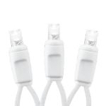 Commercial Grade Wide Angle 50 LED Pure White 25' Long on White Wire