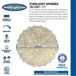 Red White and Blue Patriotic 100 Light Starlight Sphere 7.5"