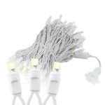 Commercial Grade Wide Angle 100 LED Warm White 34' Long White Wire