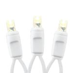 Commercial Grade Wide Angle 100 LED Warm White 50' Long on White Wire