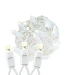 Commercial Grade Wide Angle 50 LED Warm White 25' Long White Wire