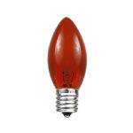 Amber/Orange Transparent C9 7 Watt Replacement Bulbs 25 Pack