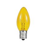 Yellow Transparent C9 7 Watt Replacement Bulbs 25 Pack