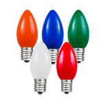Assorted Ceramic Opaque C9 7 Watt Bulbs 25 Pack