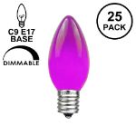 Purple Ceramic Opaque C9 7 Watt Bulbs 25 Pack