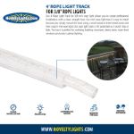 4' Rope Light Track for 3/8" Rope Lights