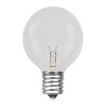 Clear G50 7 Watt Replacement Bulbs 25 Pack 