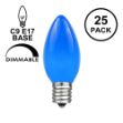 White Ceramic Opaque C9 7 Watt Bulbs 25 Pack