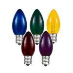 Assorted Transparent C7 5 Watt Bulbs