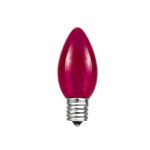 Pink Transparent C7 5 Watt Bulbs