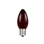 Red Transparent C7 5 Watt Bulbs