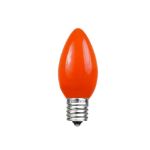 Orange Ceramic Opaque C7 5 Watt Replacement Bulbs 25 Pack
