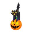 Occasions 7’ Inflatable Black Cat On Pumpkin - Halloween Yard Decoration